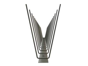 Taubenspikes 2-reihig auf V2A-Leiste 