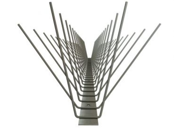 Taubenspikes 4-reihig auf V2A-Leiste 