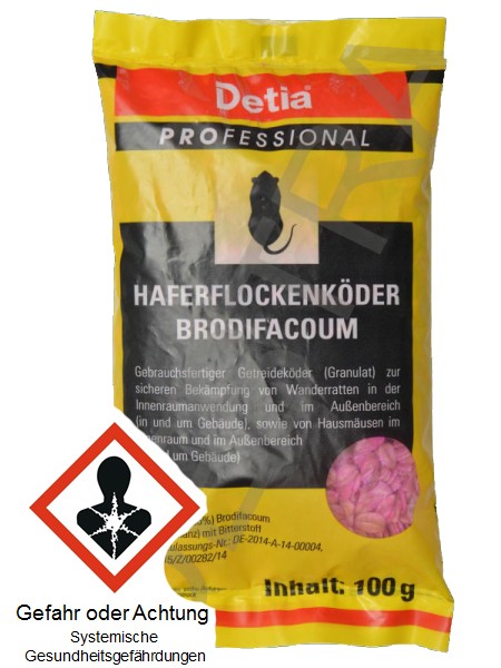 Professional Haferflockenköder Brodifacoum 5x100g
