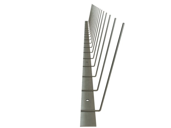 Taubenspikes 1er auf V2A-Leiste 