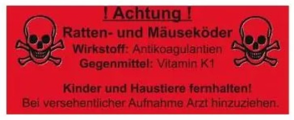 Warnaufkleber 10x