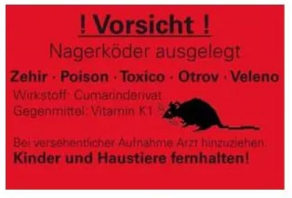 Warnaufkleber 10x