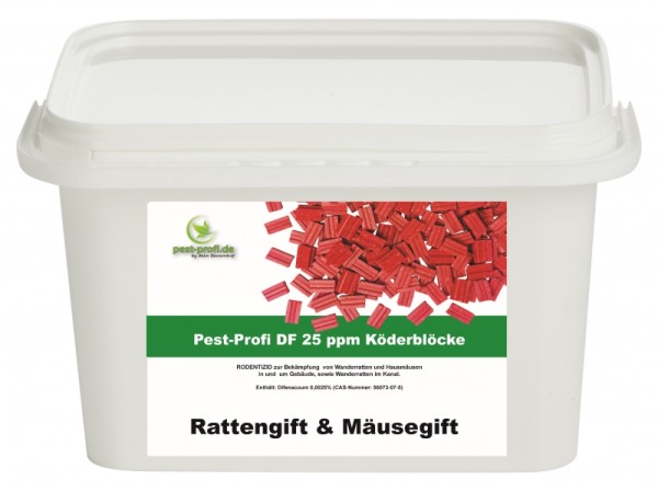 Pest Profi DF 25 ppm Köderblöcke (Difenacoum) 3kg