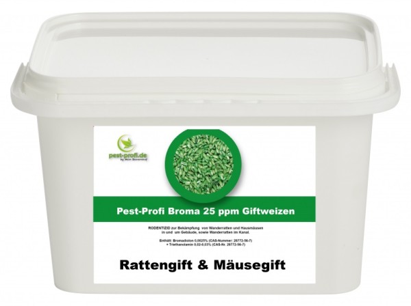 Pest Profi Broma 25 ppm Giftweizen (Bromadiolon) 3kg
