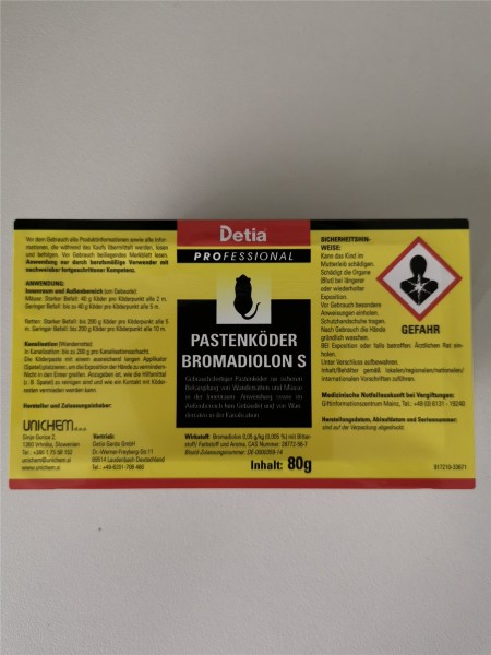 Detia Pastenköder Bromadiolon S