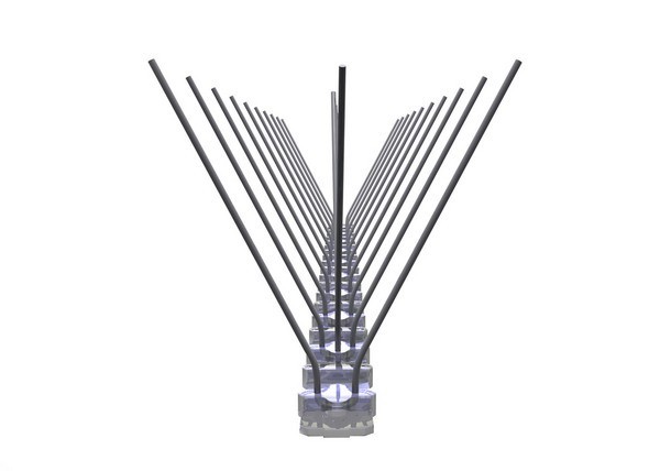 Taubenspikes 3-reihig Vogelabwehr auf Polycarbonat 