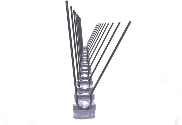 Taubenspikes 2-reihig Vogelabwehr auf Polycarbonat 